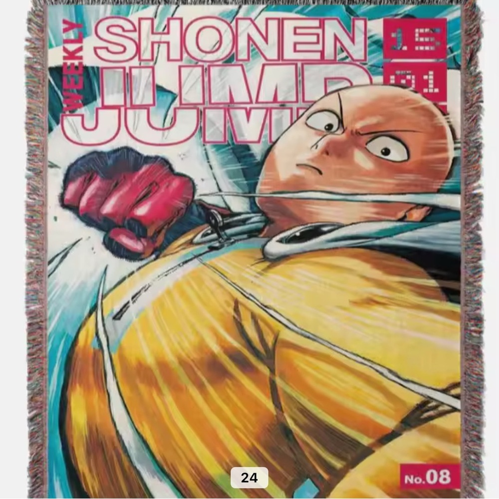 One Punch Man Anime Woven Throw Blanket